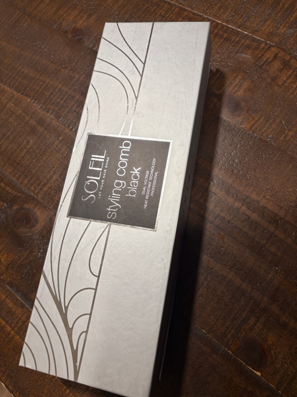 SOLEIL Black Styling Comb - Sleek Hair Tool